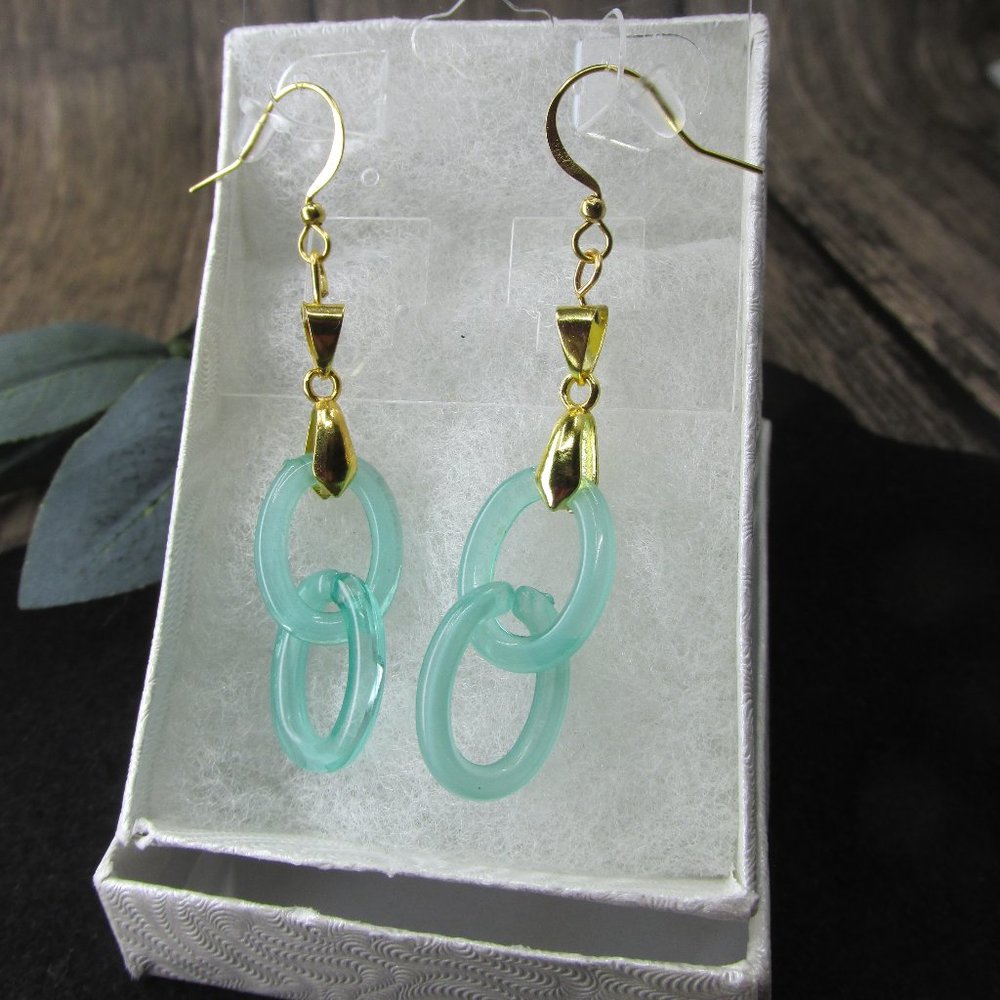 Gold Plated Twin Resin Earings